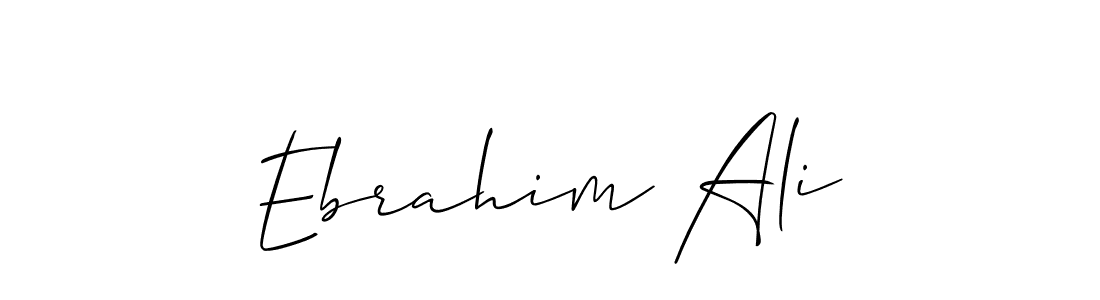 Use a signature maker to create a handwritten signature online. With this signature software, you can design (Allison_Script) your own signature for name Ebrahim Ali. Ebrahim Ali signature style 2 images and pictures png