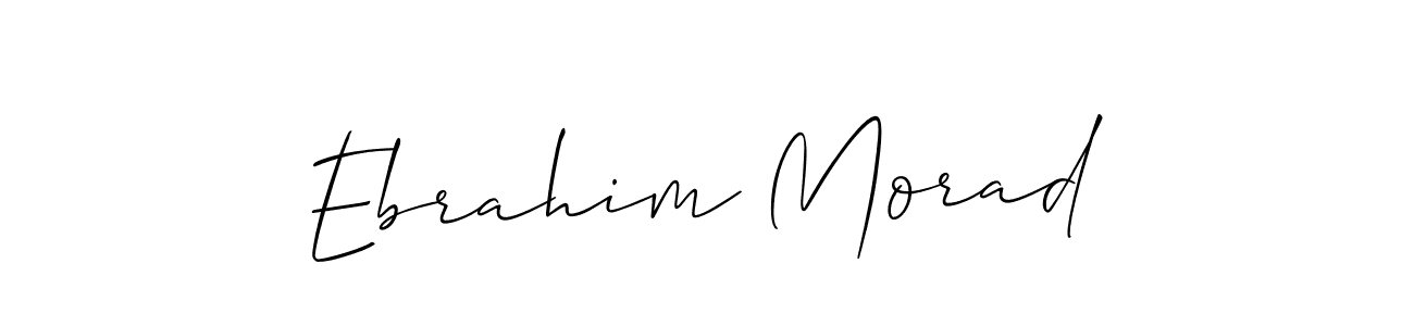 How to make Ebrahim Morad name signature. Use Allison_Script style for creating short signs online. This is the latest handwritten sign. Ebrahim Morad signature style 2 images and pictures png