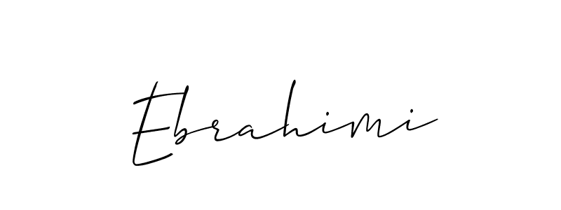 Design your own signature with our free online signature maker. With this signature software, you can create a handwritten (Allison_Script) signature for name Ebrahimi. Ebrahimi signature style 2 images and pictures png
