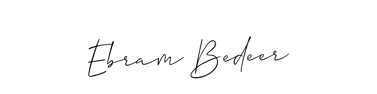 Ebram Bedeer stylish signature style. Best Handwritten Sign (Allison_Script) for my name. Handwritten Signature Collection Ideas for my name Ebram Bedeer. Ebram Bedeer signature style 2 images and pictures png