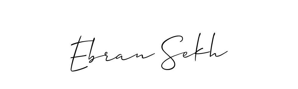 How to make Ebran Sekh name signature. Use Allison_Script style for creating short signs online. This is the latest handwritten sign. Ebran Sekh signature style 2 images and pictures png