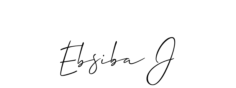 Make a beautiful signature design for name Ebsiba J. With this signature (Allison_Script) style, you can create a handwritten signature for free. Ebsiba J signature style 2 images and pictures png