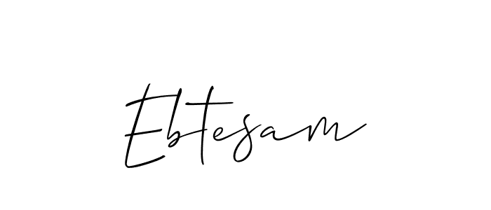 How to make Ebtesam name signature. Use Allison_Script style for creating short signs online. This is the latest handwritten sign. Ebtesam signature style 2 images and pictures png