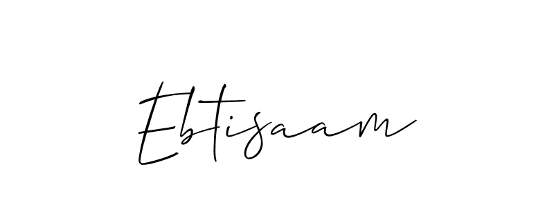 You should practise on your own different ways (Allison_Script) to write your name (Ebtisaam) in signature. don't let someone else do it for you. Ebtisaam signature style 2 images and pictures png