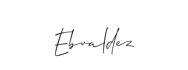 Create a beautiful signature design for name Ebvaldez. With this signature (Allison_Script) fonts, you can make a handwritten signature for free. Ebvaldez signature style 2 images and pictures png