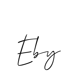 It looks lik you need a new signature style for name Eby. Design unique handwritten (Allison_Script) signature with our free signature maker in just a few clicks. Eby signature style 2 images and pictures png