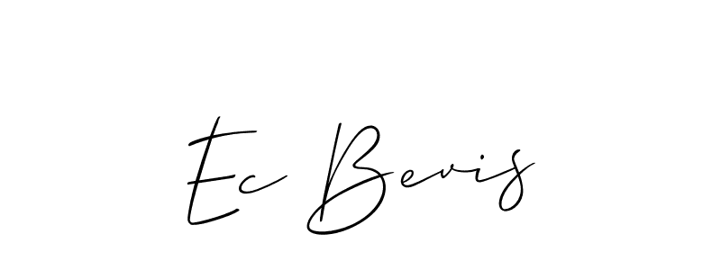 How to make Ec Bevis signature? Allison_Script is a professional autograph style. Create handwritten signature for Ec Bevis name. Ec Bevis signature style 2 images and pictures png