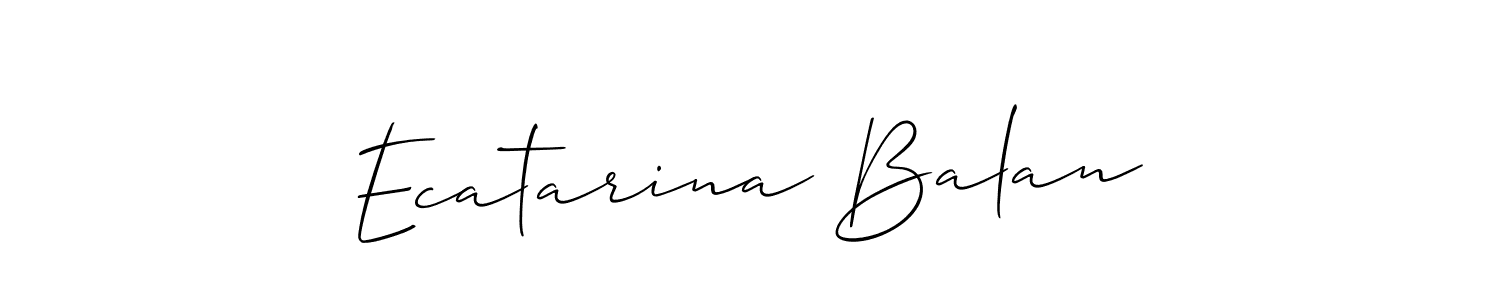 Design your own signature with our free online signature maker. With this signature software, you can create a handwritten (Allison_Script) signature for name Ecatarina Balan. Ecatarina Balan signature style 2 images and pictures png