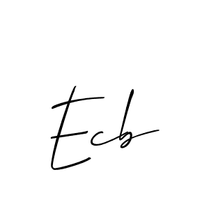 Make a beautiful signature design for name Ecb. Use this online signature maker to create a handwritten signature for free. Ecb signature style 2 images and pictures png