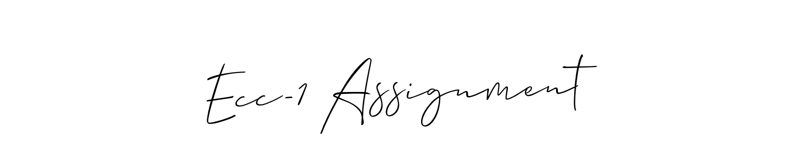 Once you've used our free online signature maker to create your best signature Allison_Script style, it's time to enjoy all of the benefits that Ecc-1 Assignment name signing documents. Ecc-1 Assignment signature style 2 images and pictures png