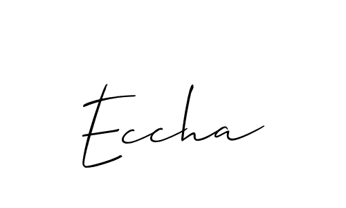 How to make Eccha signature? Allison_Script is a professional autograph style. Create handwritten signature for Eccha name. Eccha signature style 2 images and pictures png