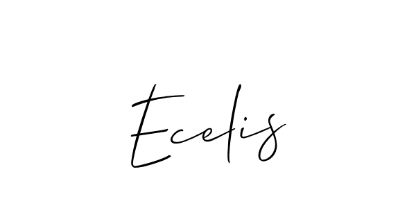 How to make Ecelis signature? Allison_Script is a professional autograph style. Create handwritten signature for Ecelis name. Ecelis signature style 2 images and pictures png