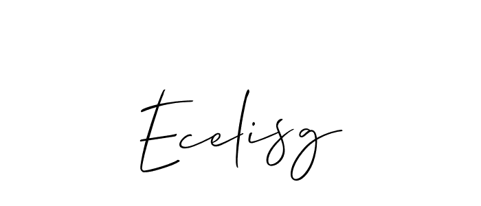 How to make Ecelisg name signature. Use Allison_Script style for creating short signs online. This is the latest handwritten sign. Ecelisg signature style 2 images and pictures png