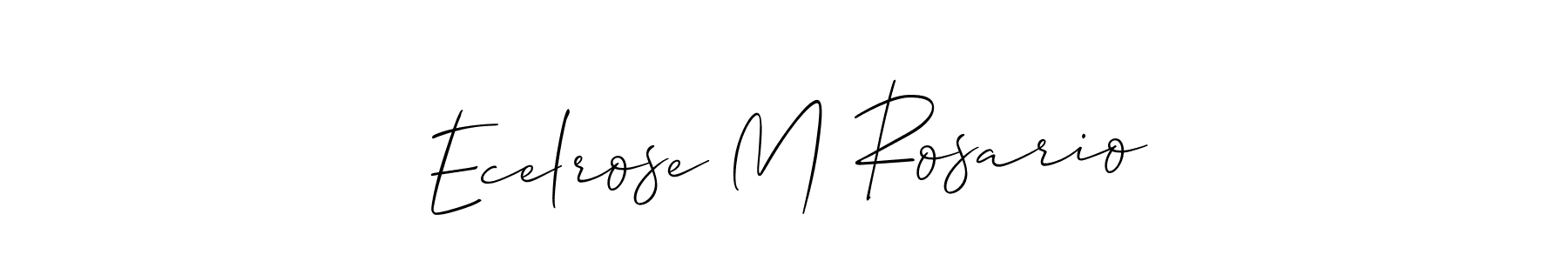 Make a short Ecelrose M Rosario signature style. Manage your documents anywhere anytime using Allison_Script. Create and add eSignatures, submit forms, share and send files easily. Ecelrose M Rosario signature style 2 images and pictures png