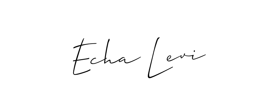 The best way (Allison_Script) to make a short signature is to pick only two or three words in your name. The name Echa Levi include a total of six letters. For converting this name. Echa Levi signature style 2 images and pictures png
