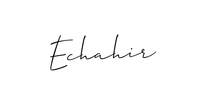 You should practise on your own different ways (Allison_Script) to write your name (Echahir) in signature. don't let someone else do it for you. Echahir signature style 2 images and pictures png