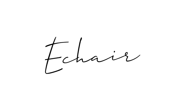 Also You can easily find your signature by using the search form. We will create Echair name handwritten signature images for you free of cost using Allison_Script sign style. Echair signature style 2 images and pictures png