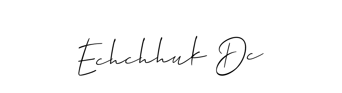 How to make Echchhuk Dc signature? Allison_Script is a professional autograph style. Create handwritten signature for Echchhuk Dc name. Echchhuk Dc signature style 2 images and pictures png