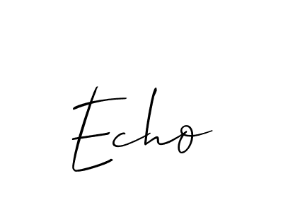 How to make Echo signature? Allison_Script is a professional autograph style. Create handwritten signature for Echo name. Echo signature style 2 images and pictures png