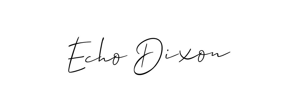 You should practise on your own different ways (Allison_Script) to write your name (Echo Dixon) in signature. don't let someone else do it for you. Echo Dixon signature style 2 images and pictures png