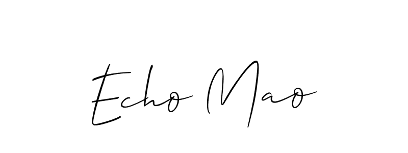 You should practise on your own different ways (Allison_Script) to write your name (Echo Mao) in signature. don't let someone else do it for you. Echo Mao signature style 2 images and pictures png