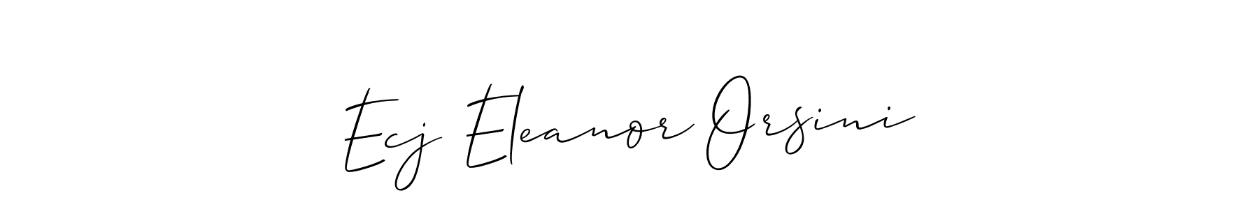 Make a short Ecj Eleanor Orsini signature style. Manage your documents anywhere anytime using Allison_Script. Create and add eSignatures, submit forms, share and send files easily. Ecj Eleanor Orsini signature style 2 images and pictures png