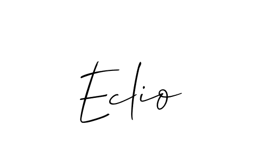 The best way (Allison_Script) to make a short signature is to pick only two or three words in your name. The name Eclio include a total of six letters. For converting this name. Eclio signature style 2 images and pictures png