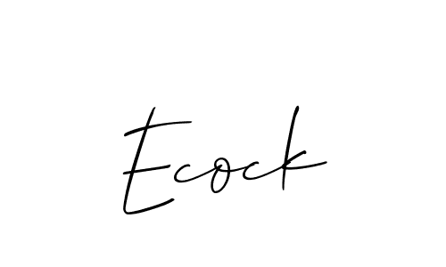 Also we have Ecock name is the best signature style. Create professional handwritten signature collection using Allison_Script autograph style. Ecock signature style 2 images and pictures png