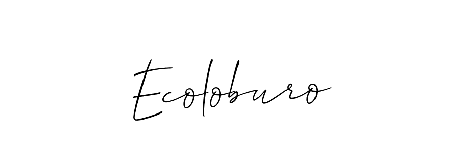 Design your own signature with our free online signature maker. With this signature software, you can create a handwritten (Allison_Script) signature for name Ecoloburo. Ecoloburo signature style 2 images and pictures png