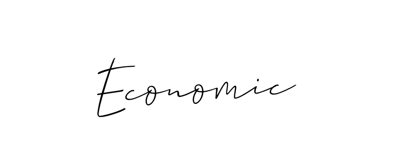 How to Draw Economic signature style? Allison_Script is a latest design signature styles for name Economic. Economic signature style 2 images and pictures png