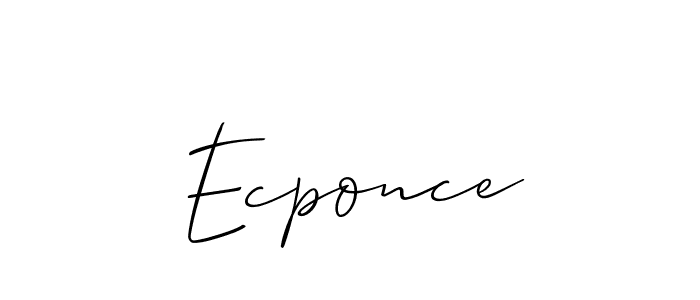 How to Draw Ecponce signature style? Allison_Script is a latest design signature styles for name Ecponce. Ecponce signature style 2 images and pictures png