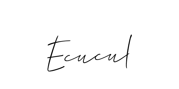 How to Draw Ecucul signature style? Allison_Script is a latest design signature styles for name Ecucul. Ecucul signature style 2 images and pictures png