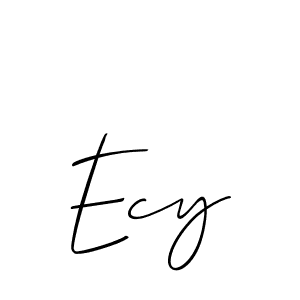 Design your own signature with our free online signature maker. With this signature software, you can create a handwritten (Allison_Script) signature for name Ecy. Ecy signature style 2 images and pictures png