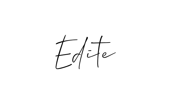 Allison_Script is a professional signature style that is perfect for those who want to add a touch of class to their signature. It is also a great choice for those who want to make their signature more unique. Get Edīte name to fancy signature for free. Edīte signature style 2 images and pictures png