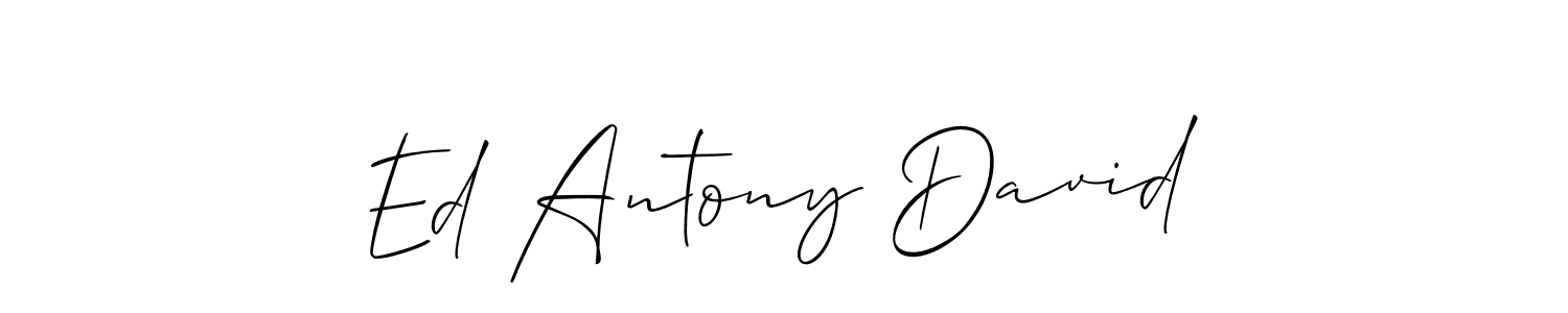 Design your own signature with our free online signature maker. With this signature software, you can create a handwritten (Allison_Script) signature for name Ed Antony David. Ed Antony David signature style 2 images and pictures png