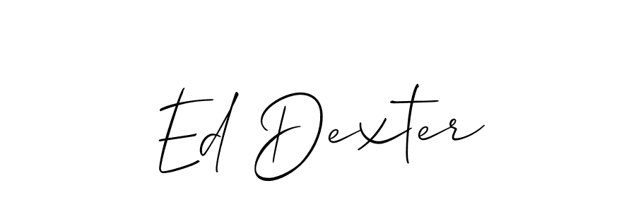 Make a beautiful signature design for name Ed Dexter. With this signature (Allison_Script) style, you can create a handwritten signature for free. Ed Dexter signature style 2 images and pictures png