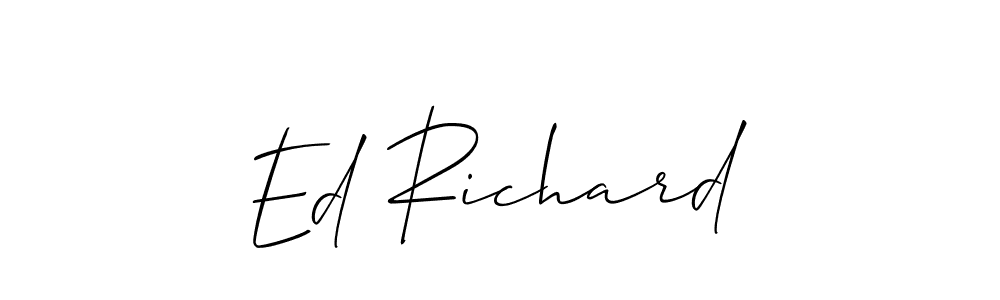 Make a beautiful signature design for name Ed Richard. With this signature (Allison_Script) style, you can create a handwritten signature for free. Ed Richard signature style 2 images and pictures png