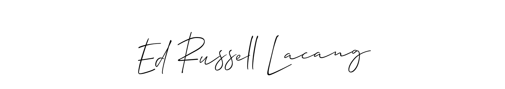 Similarly Allison_Script is the best handwritten signature design. Signature creator online .You can use it as an online autograph creator for name Ed Russell Lacang. Ed Russell Lacang signature style 2 images and pictures png