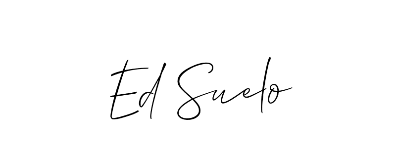 if you are searching for the best signature style for your name Ed Suelo. so please give up your signature search. here we have designed multiple signature styles  using Allison_Script. Ed Suelo signature style 2 images and pictures png