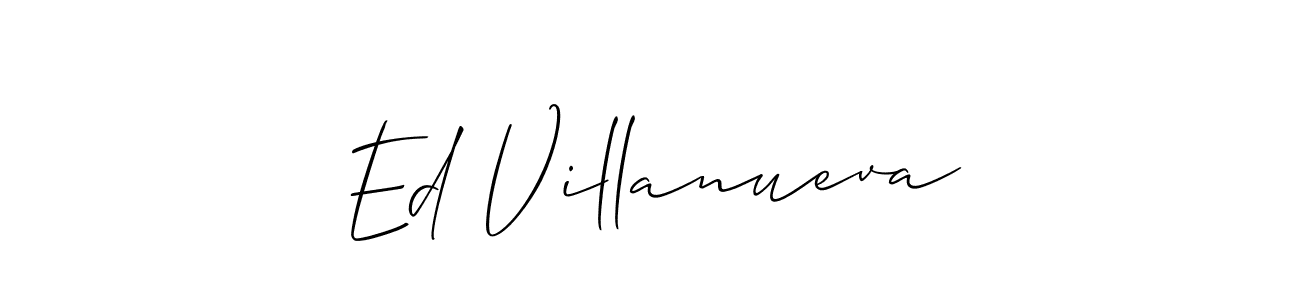 How to make Ed Villanueva name signature. Use Allison_Script style for creating short signs online. This is the latest handwritten sign. Ed Villanueva signature style 2 images and pictures png
