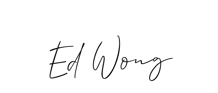 You should practise on your own different ways (Allison_Script) to write your name (Ed Wong) in signature. don't let someone else do it for you. Ed Wong signature style 2 images and pictures png