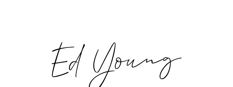 Use a signature maker to create a handwritten signature online. With this signature software, you can design (Allison_Script) your own signature for name Ed Young. Ed Young signature style 2 images and pictures png