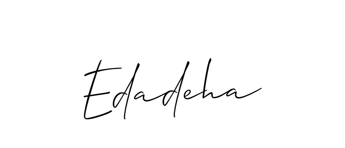 How to Draw Edadeha signature style? Allison_Script is a latest design signature styles for name Edadeha. Edadeha signature style 2 images and pictures png