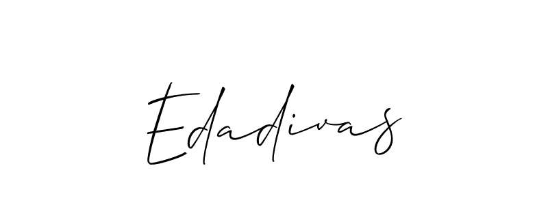 How to make Edadivas signature? Allison_Script is a professional autograph style. Create handwritten signature for Edadivas name. Edadivas signature style 2 images and pictures png