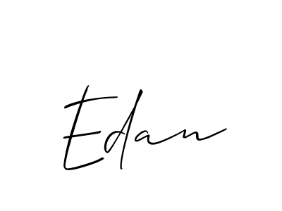 Edan stylish signature style. Best Handwritten Sign (Allison_Script) for my name. Handwritten Signature Collection Ideas for my name Edan. Edan signature style 2 images and pictures png