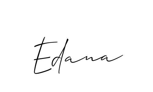 How to make Edana signature? Allison_Script is a professional autograph style. Create handwritten signature for Edana name. Edana signature style 2 images and pictures png