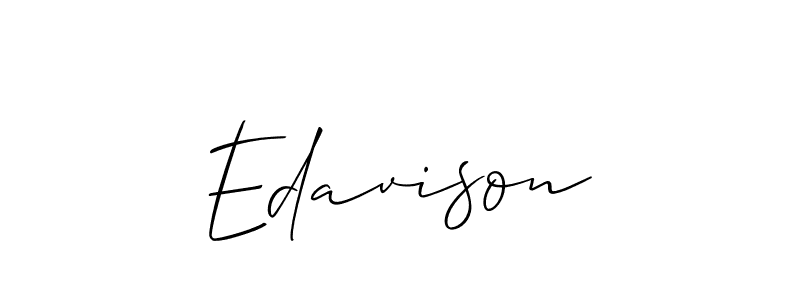 It looks lik you need a new signature style for name Edavison. Design unique handwritten (Allison_Script) signature with our free signature maker in just a few clicks. Edavison signature style 2 images and pictures png