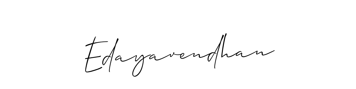 You should practise on your own different ways (Allison_Script) to write your name (Edayavendhan) in signature. don't let someone else do it for you. Edayavendhan signature style 2 images and pictures png