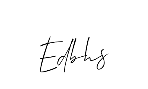 How to make Edbhs name signature. Use Allison_Script style for creating short signs online. This is the latest handwritten sign. Edbhs signature style 2 images and pictures png