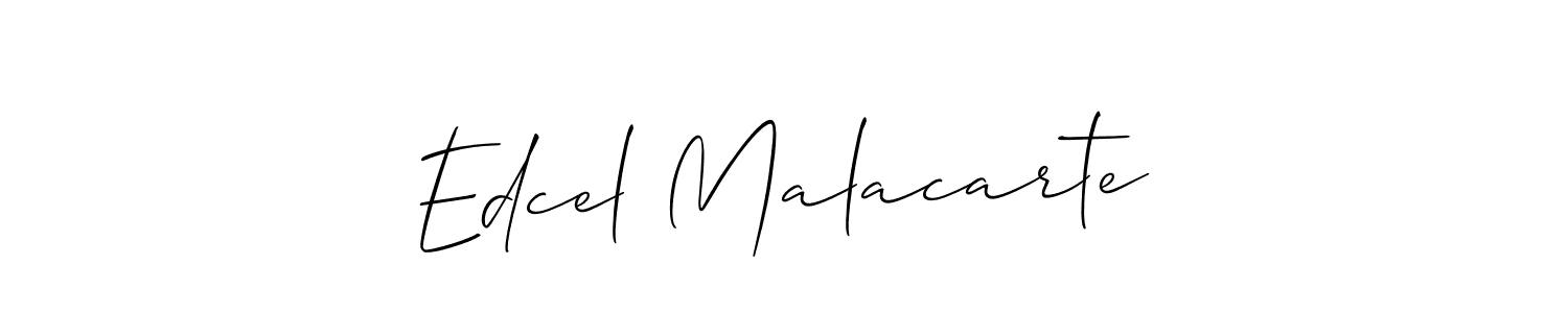 How to make Edcel Malacarte signature? Allison_Script is a professional autograph style. Create handwritten signature for Edcel Malacarte name. Edcel Malacarte signature style 2 images and pictures png